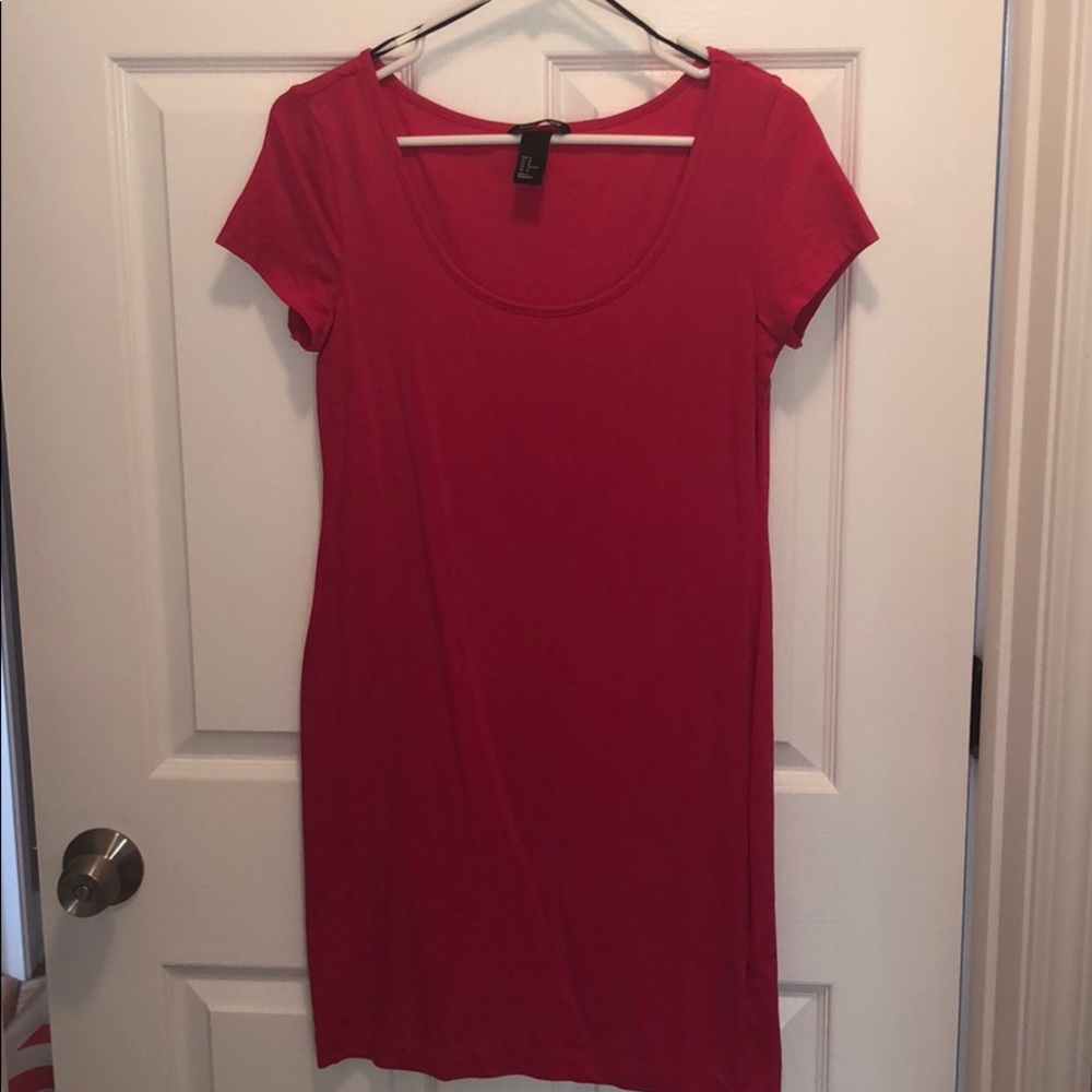 Pink t-shirt dress
